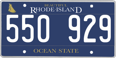 RI license plate 550929