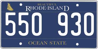 RI license plate 550930