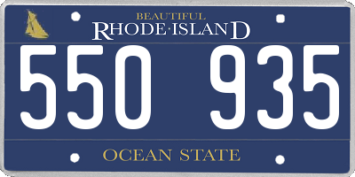 RI license plate 550935