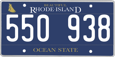 RI license plate 550938