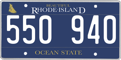 RI license plate 550940