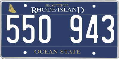 RI license plate 550943
