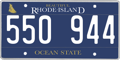 RI license plate 550944