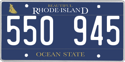 RI license plate 550945