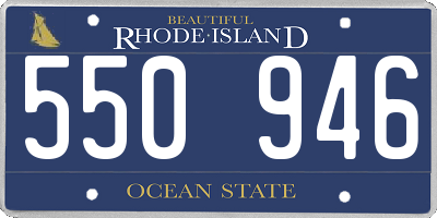 RI license plate 550946