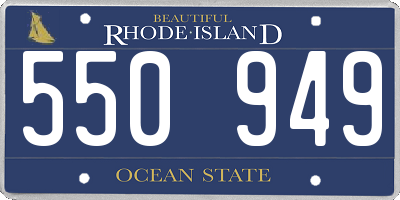 RI license plate 550949