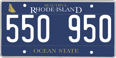 RI license plate 550950