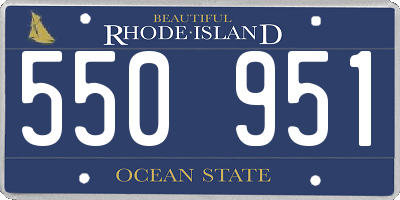 RI license plate 550951