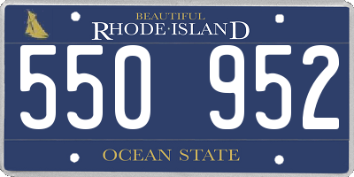 RI license plate 550952