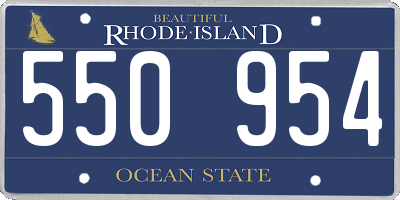 RI license plate 550954