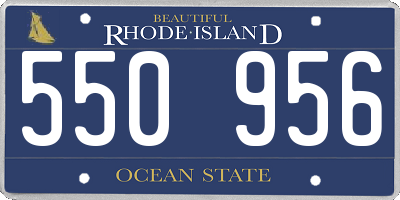 RI license plate 550956