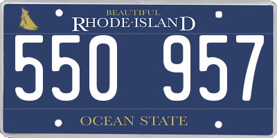RI license plate 550957
