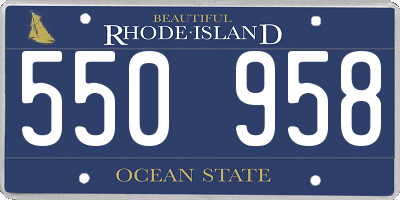 RI license plate 550958