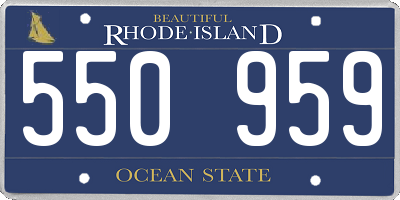 RI license plate 550959