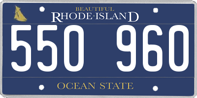 RI license plate 550960