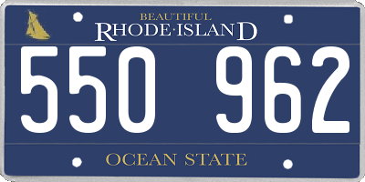 RI license plate 550962