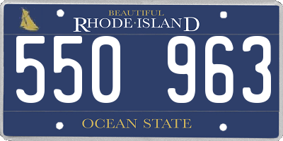 RI license plate 550963