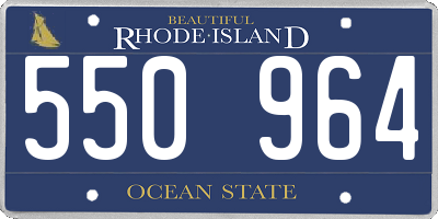 RI license plate 550964