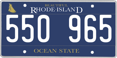 RI license plate 550965
