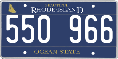 RI license plate 550966