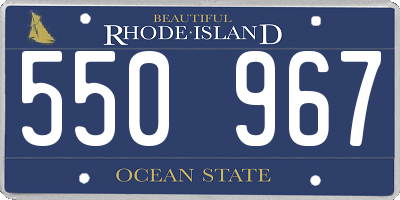 RI license plate 550967