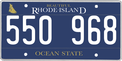 RI license plate 550968