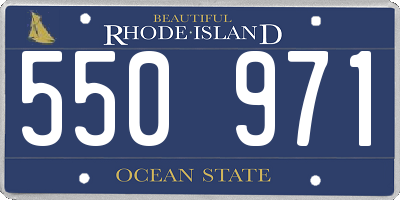 RI license plate 550971
