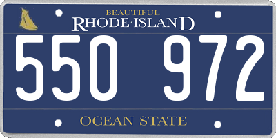 RI license plate 550972