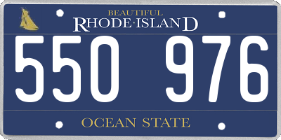 RI license plate 550976