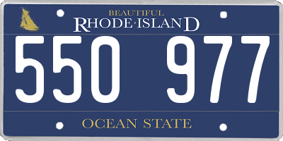 RI license plate 550977