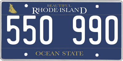 RI license plate 550990