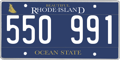 RI license plate 550991
