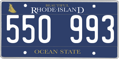 RI license plate 550993