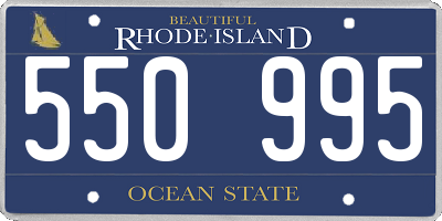 RI license plate 550995