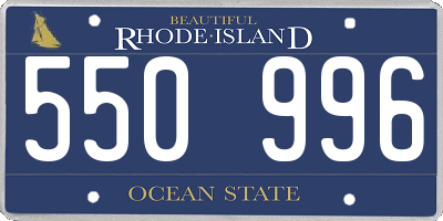 RI license plate 550996