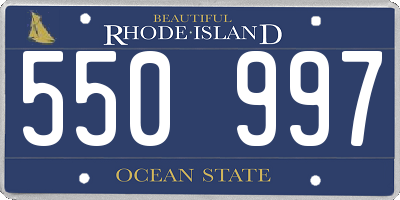 RI license plate 550997