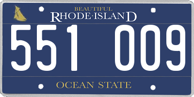RI license plate 551009