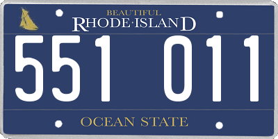 RI license plate 551011