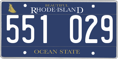 RI license plate 551029