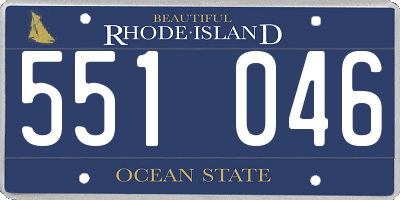 RI license plate 551046