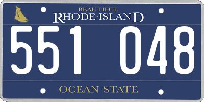 RI license plate 551048