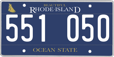 RI license plate 551050