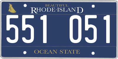 RI license plate 551051