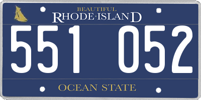 RI license plate 551052
