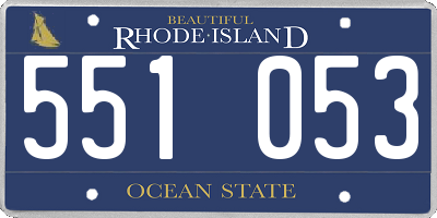 RI license plate 551053