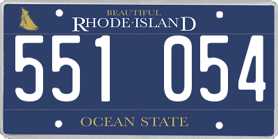 RI license plate 551054