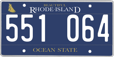 RI license plate 551064