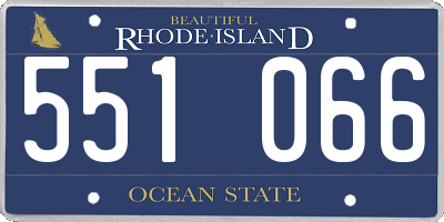 RI license plate 551066