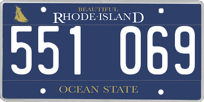 RI license plate 551069
