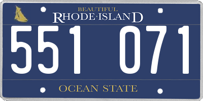 RI license plate 551071